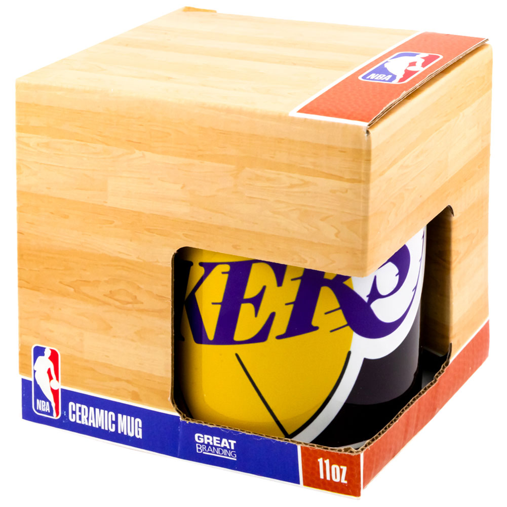 Large-Cropped Los Angeles Lakers Logo Ceramic Coffee Mug for Daily Use