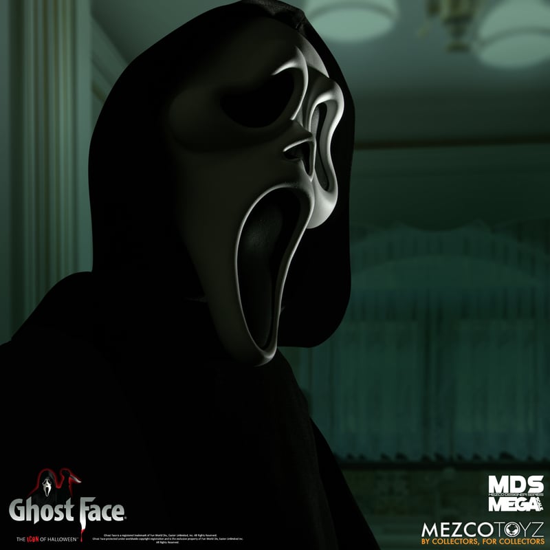 Mega Scale 15-inch Ghost Face Figure from Mezco Designer Series
