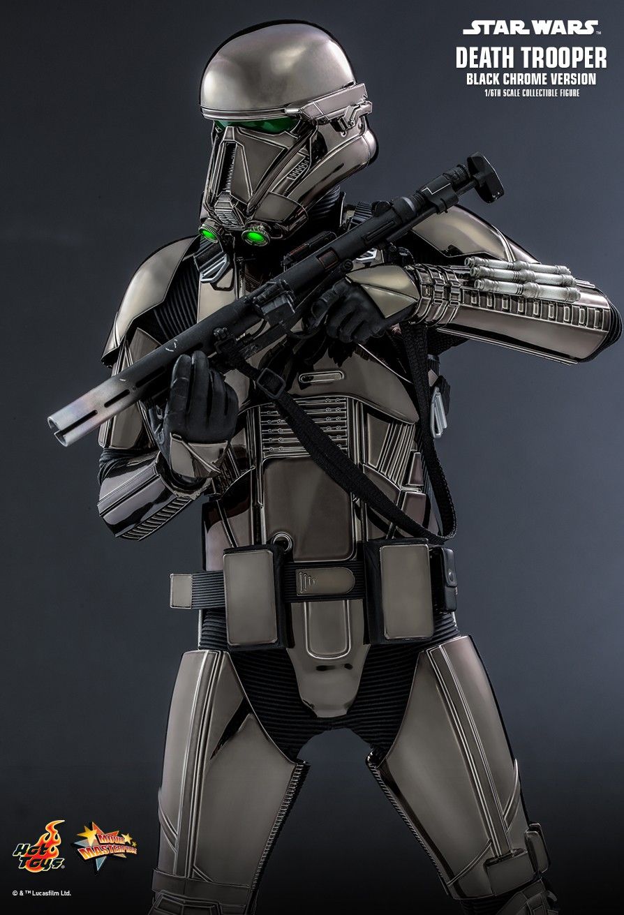 Exclusive Hot Toys 1/6 Scale Star Wars Black Chrome Death Trooper Collectible