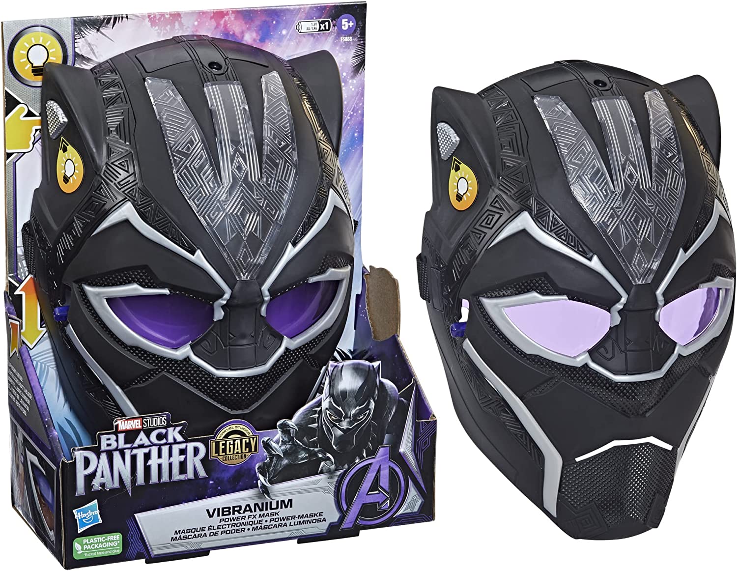 Marvel Black Panther Legacy Collection Vibranium-Powered Role-Play FX Mask for Kids