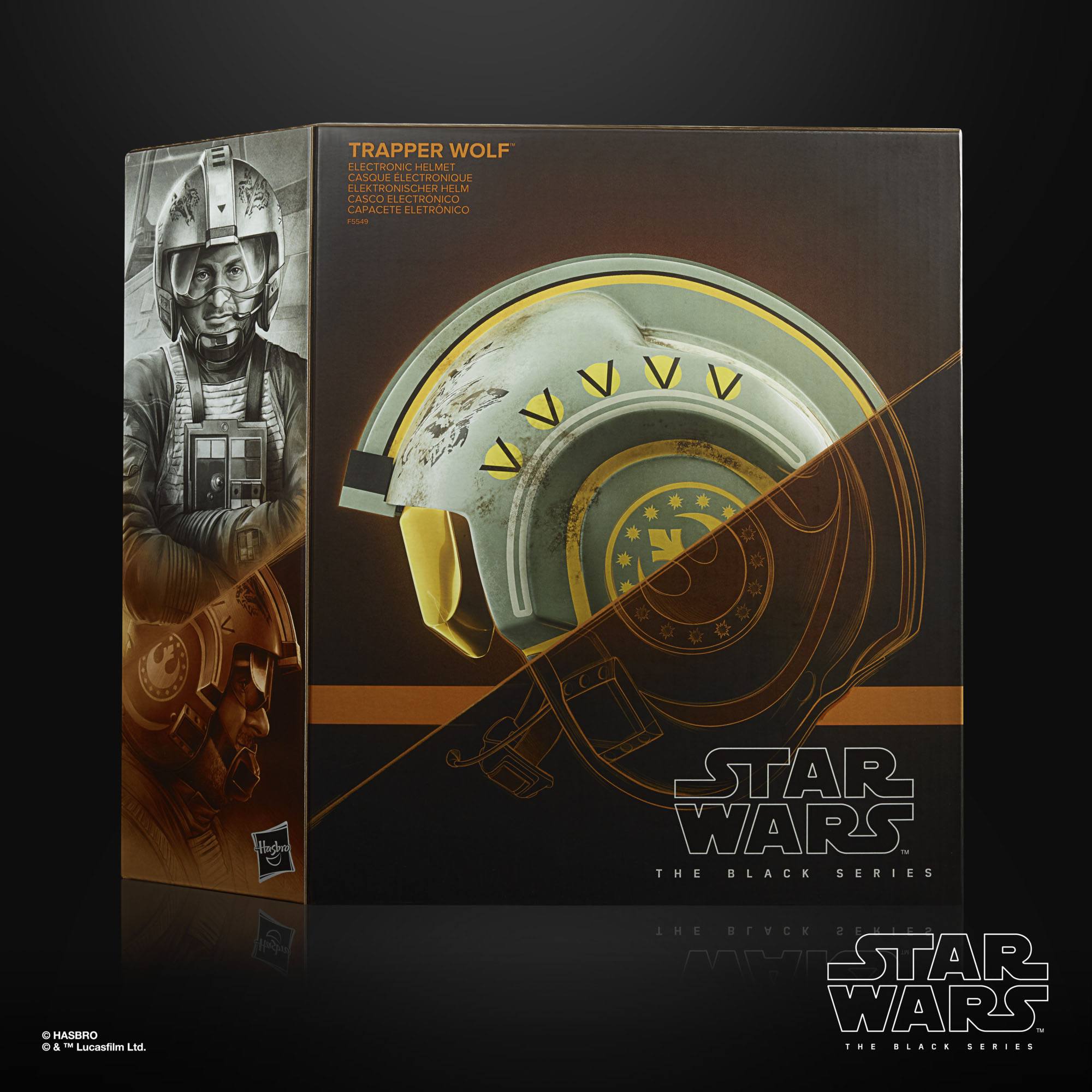 Hasbro Star Wars The Black Series Collectible Electronic Helmet of Trapper Wolf, the New Republic X - wing Pilot