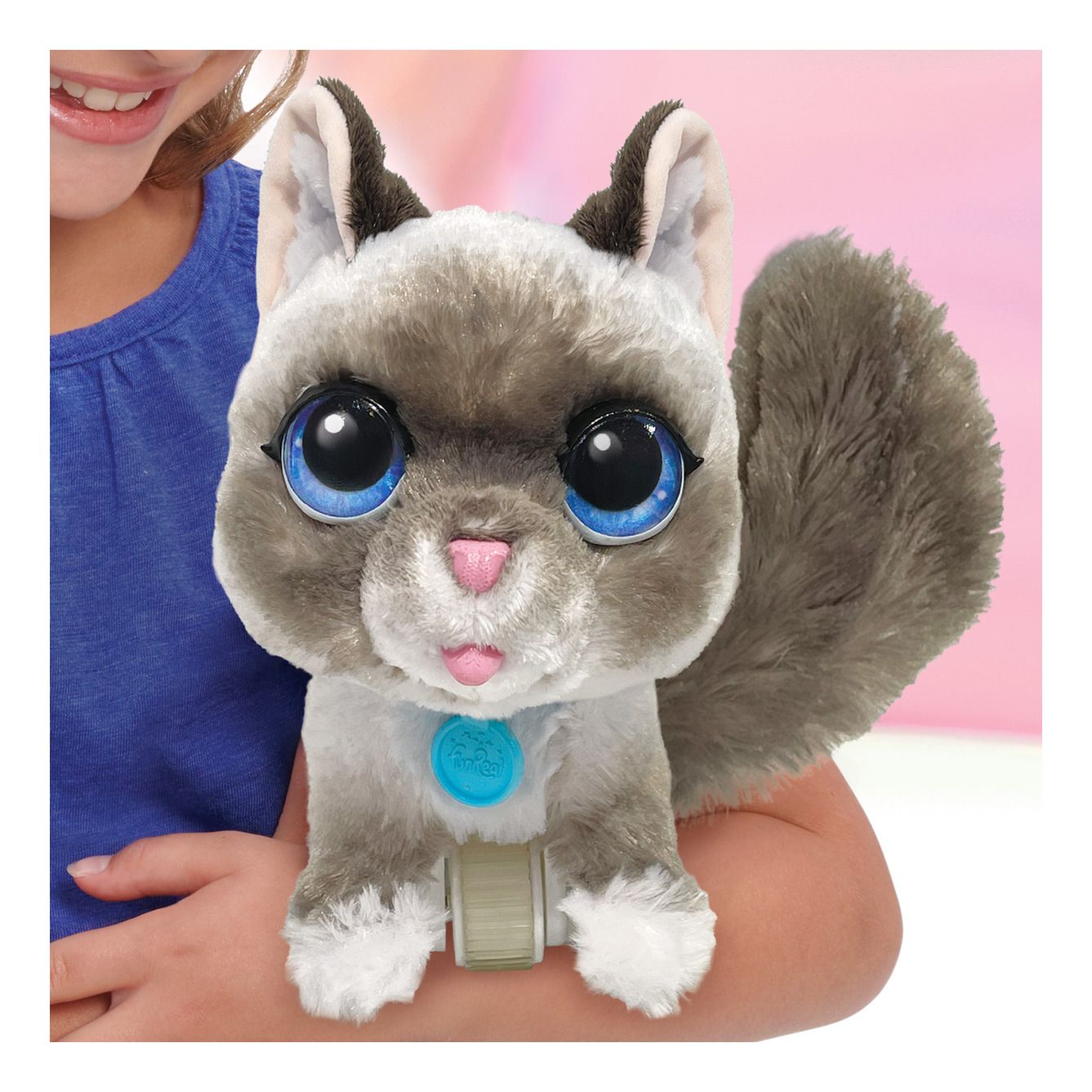FurReal Interactive Wagging Kitty Toy - Gray and White Ragdoll Style
