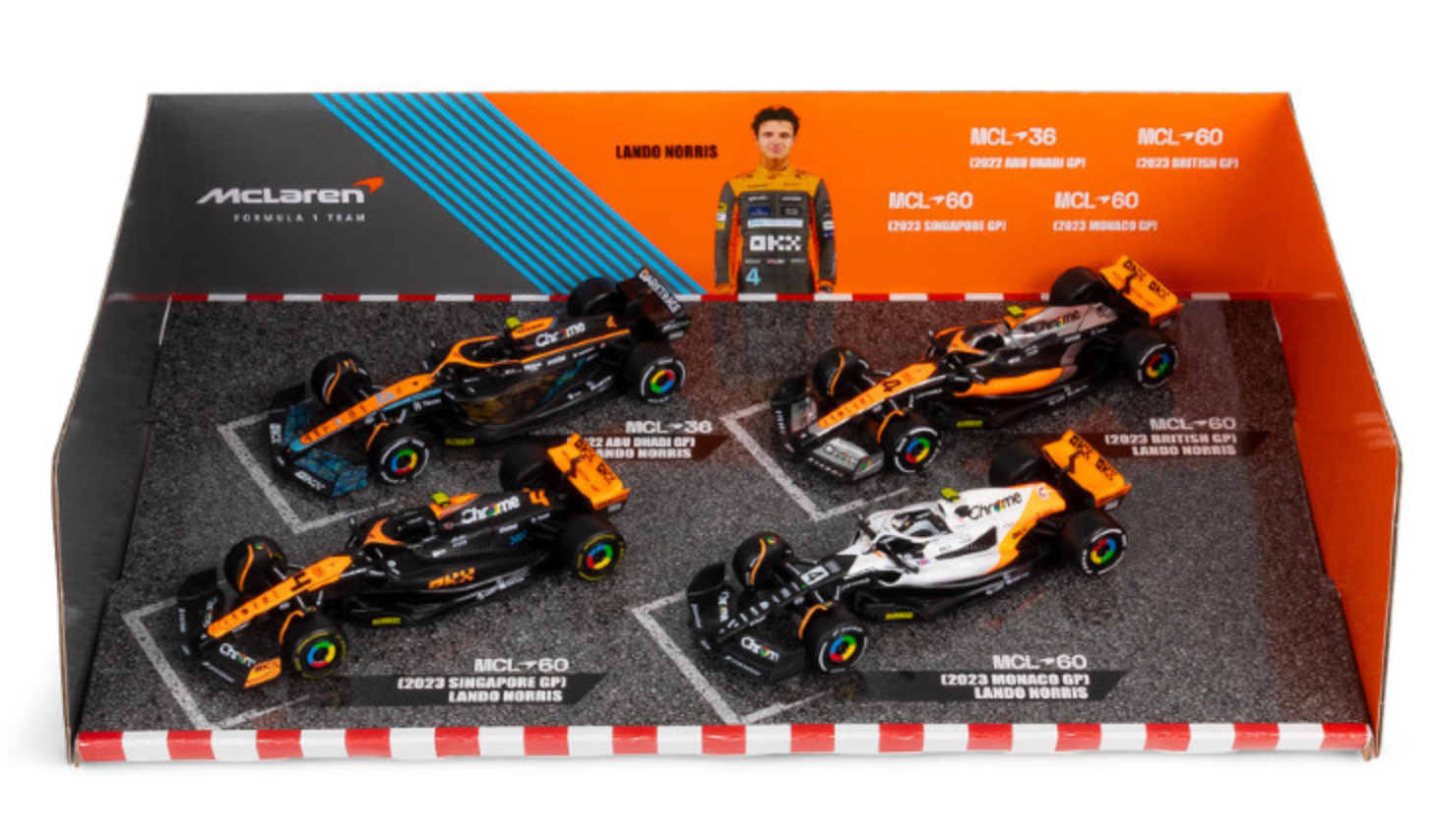 Official 4 - Pack Collector's Edition: Formula 1 McLaren F1 Lando Norris Highlights Set