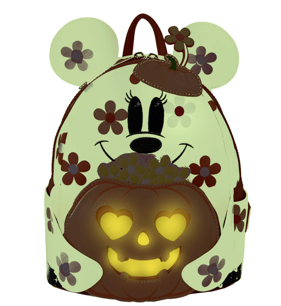 Loungefly Disney Halloween-themed Mini Backpack Featuring Glow-in-the-Dark Minnie
