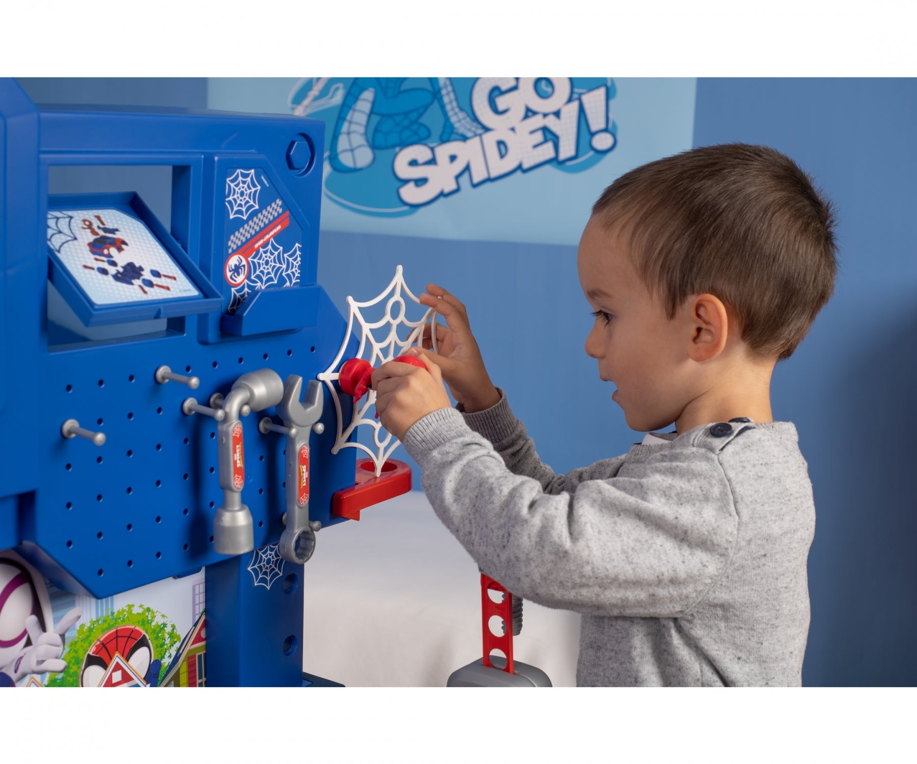 Marvel Spidey and His Superb Friends Building Bricolo Workbench Playset for Kids