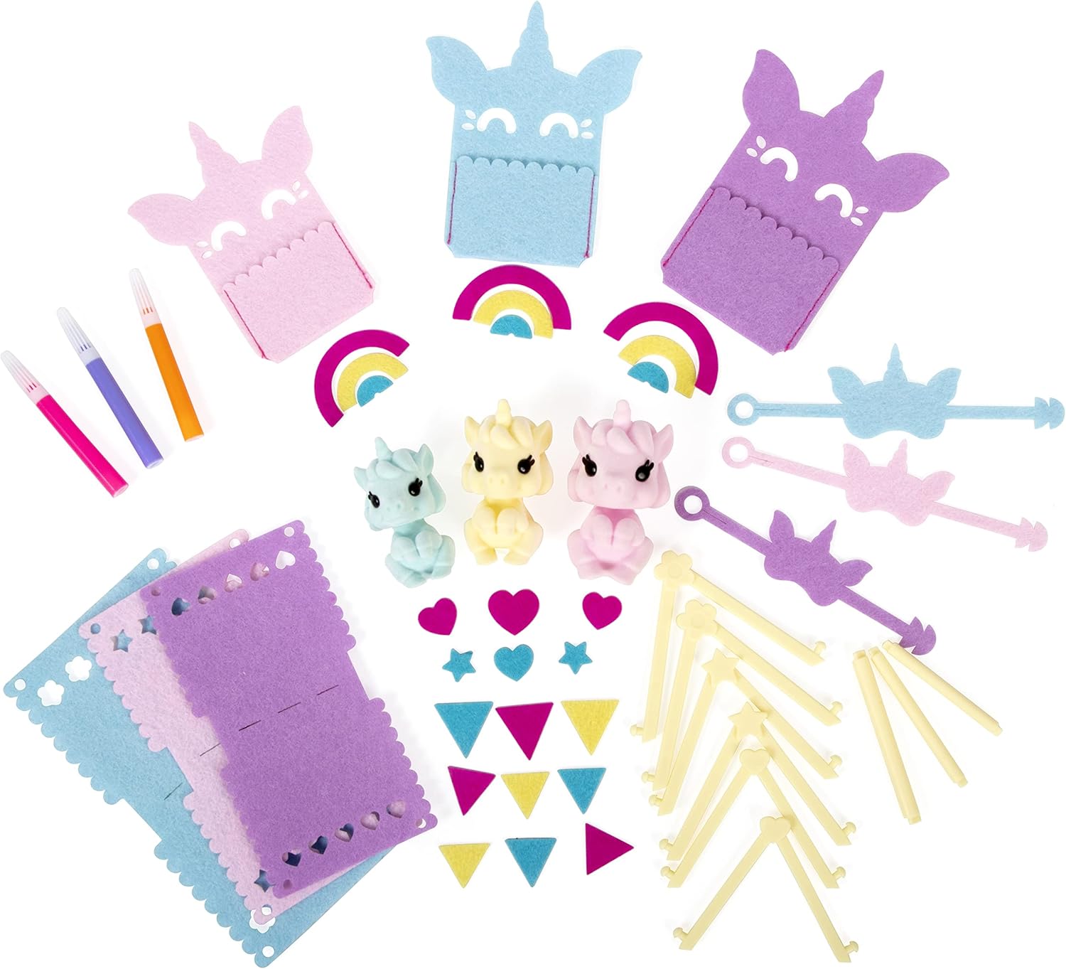 Fuzzikins Reusable Colouring Unicorn Sleepover Art Set for Endless Fun