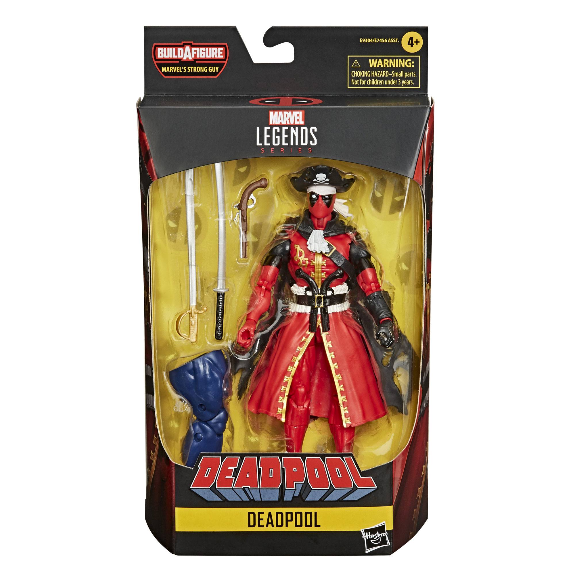 Marvel Legends Action Figures Series - Complete Build-A-Figure Bundle of 8 with Deadpool and Strong Guy Parts