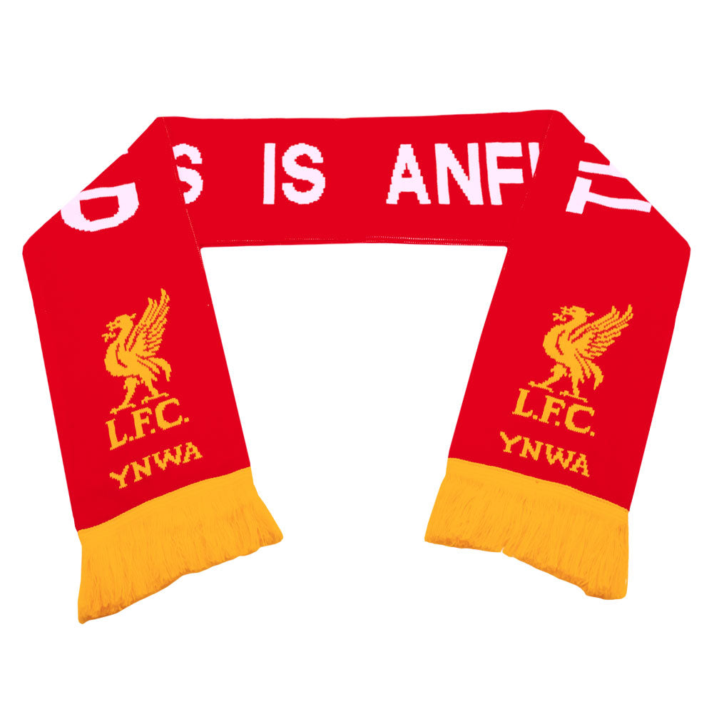 Liverpool Football Club This Is Anfield Branded Knit Scarf for Fans