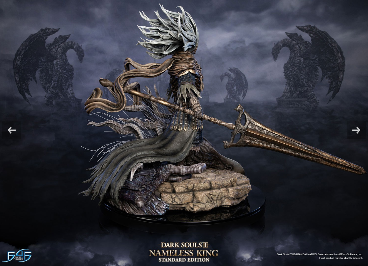 First4Figures Highly Detailed Resin Collectible Statue of Nameless King from Dark Souls III