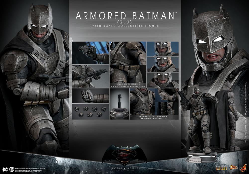 Hot Toys Highly Detailed 1/6th Scale Collectible Figure of Armored Batman (2.0) from Batman v Superman: Dawn of Justice