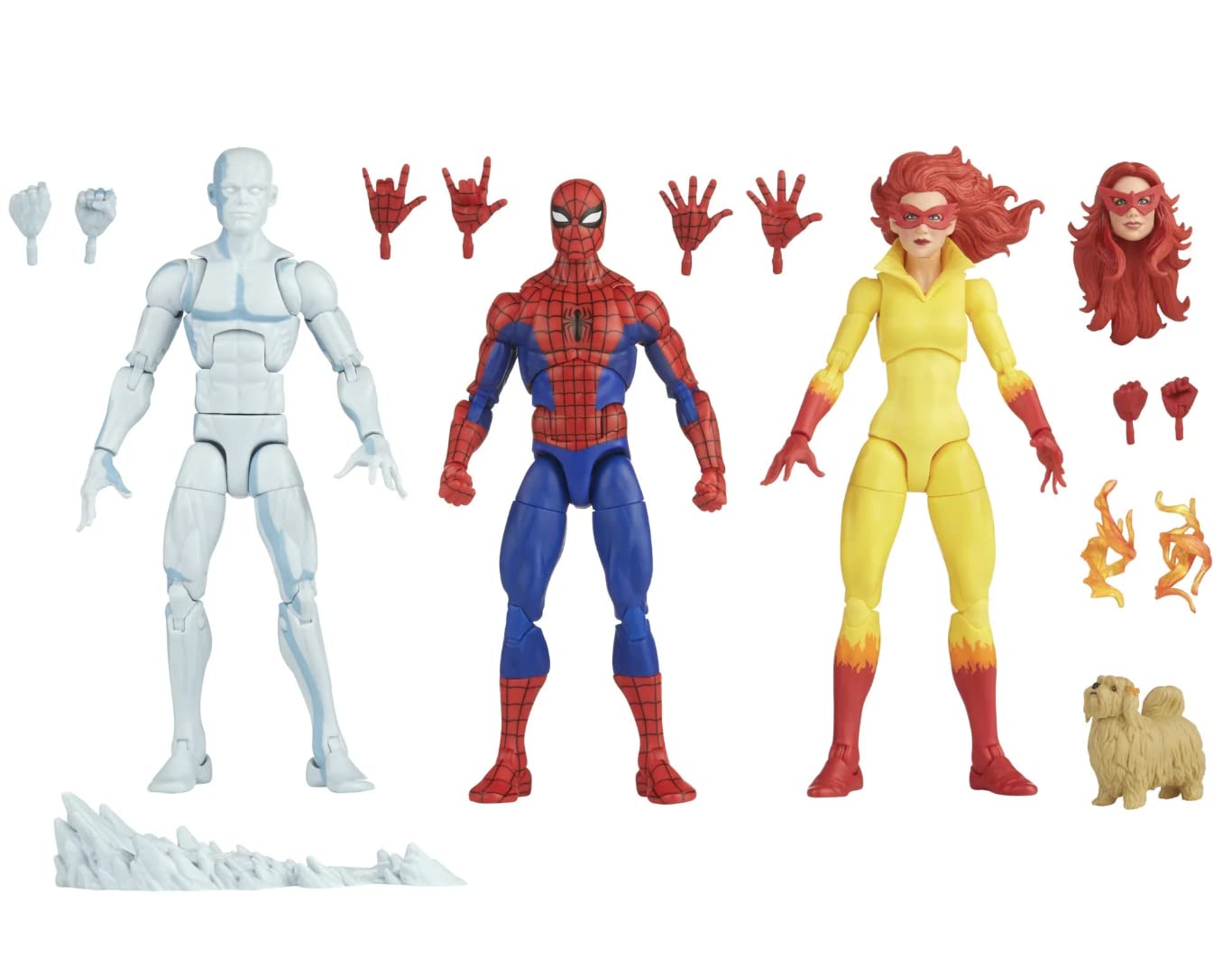 Marvel Legends Series 6 - Inch Scale Action Figures Set: Spider - Man and His Amazing Friends Inspired by 1980s Animated Cartoon