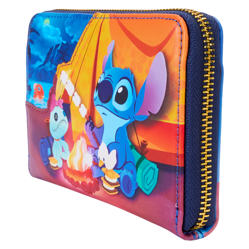 Loungefly Disney Stitch Tropical Camping Adorable Zip - Around Wallet