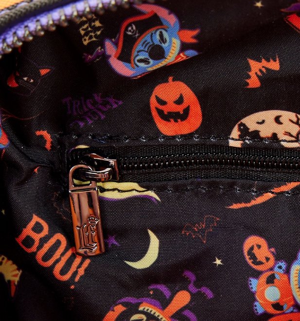 Loungefly Disney Lilo & Stitch Themed Striped Halloween Candy Wrapper Style Crossbody Shoulder Bag for Fashion Lovers