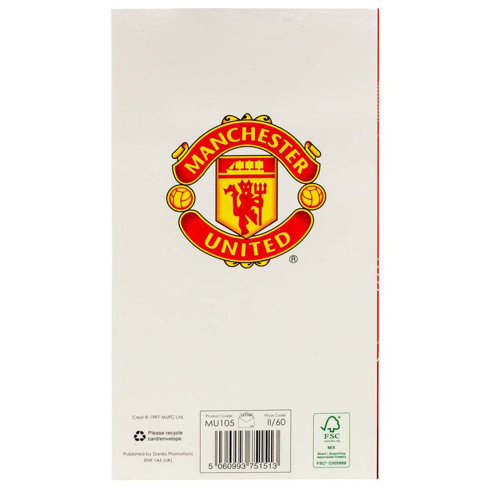 High - Quality Manchester United Football Club Birthday Card for Dads