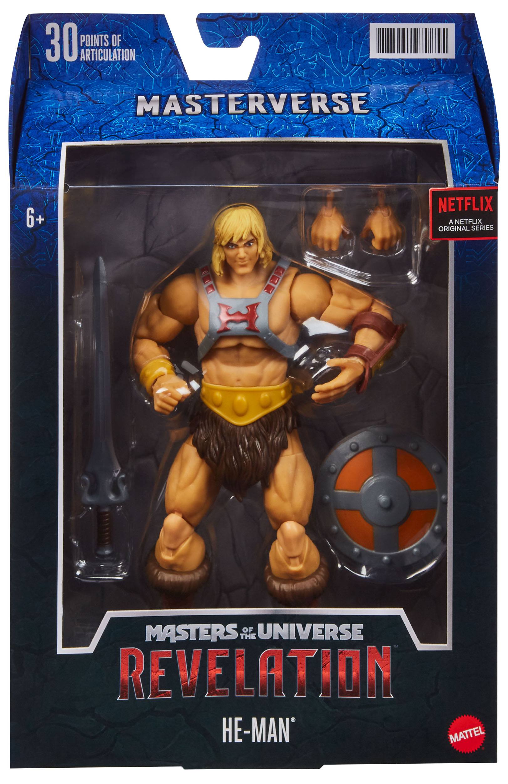 Highly Poseable Masters of the Universe Revelation He - Man Action Figure Set