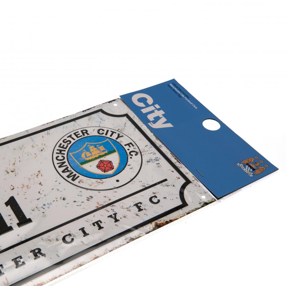 Retro Manchester City Football Club Street Sign Wall Decor