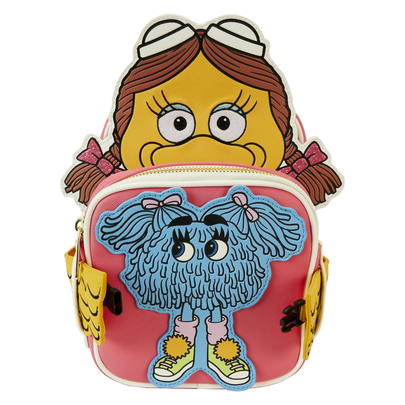 Loungefly Crossbody Crossbuddies Bag Featuring McDonald's Birdie the Early Bird along with a Fry Kids Coin Purse