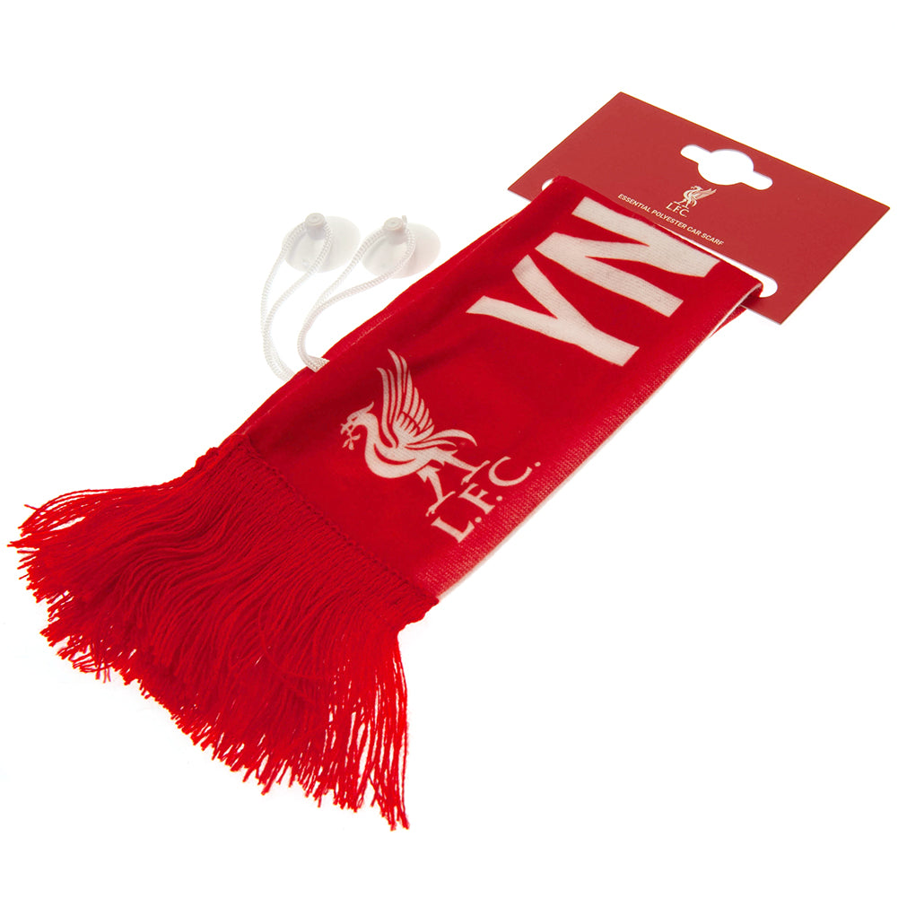 Liverpool Mini Car Decorative Scarf with Liverbird Crests and You'll Never Walk Alone Text