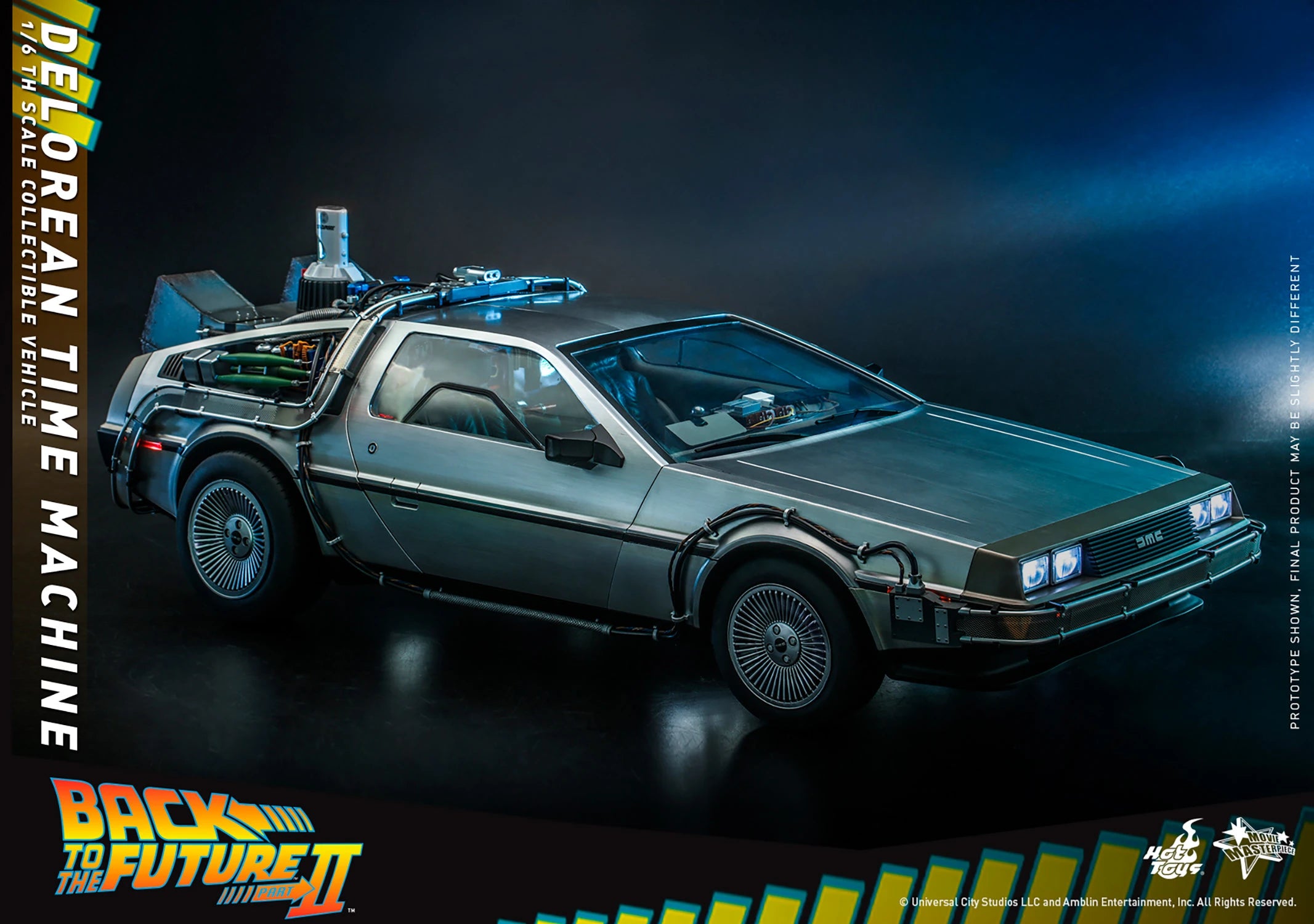 Hot Toys 1/6th Scale Foldable Hover DeLorean Time Machine from Back to the Future II