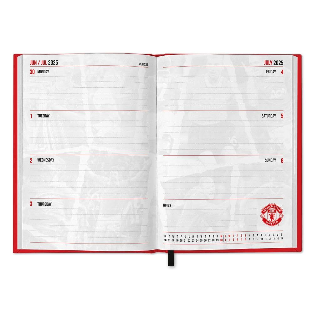 2025 Manchester United Football Club Official A5 Diary for Weekly Viewing
