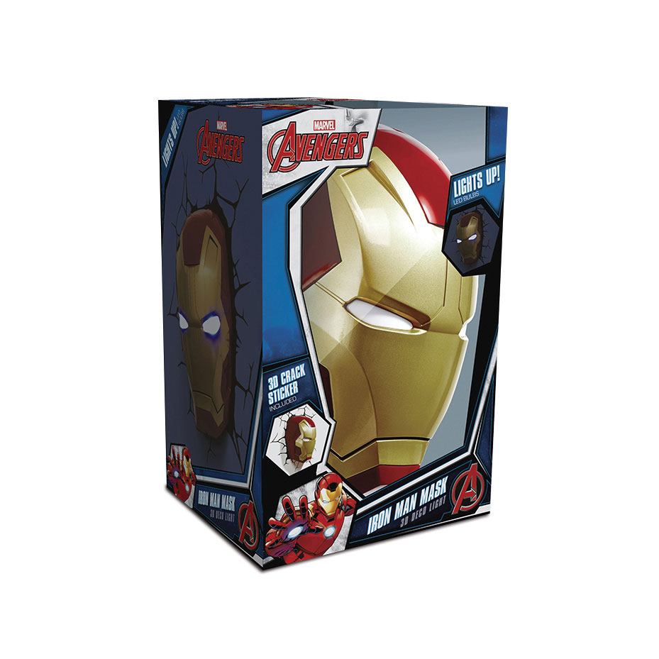 Marvel-themed Iron Man 3D Wall-mounted Decorative Lighting Fixture