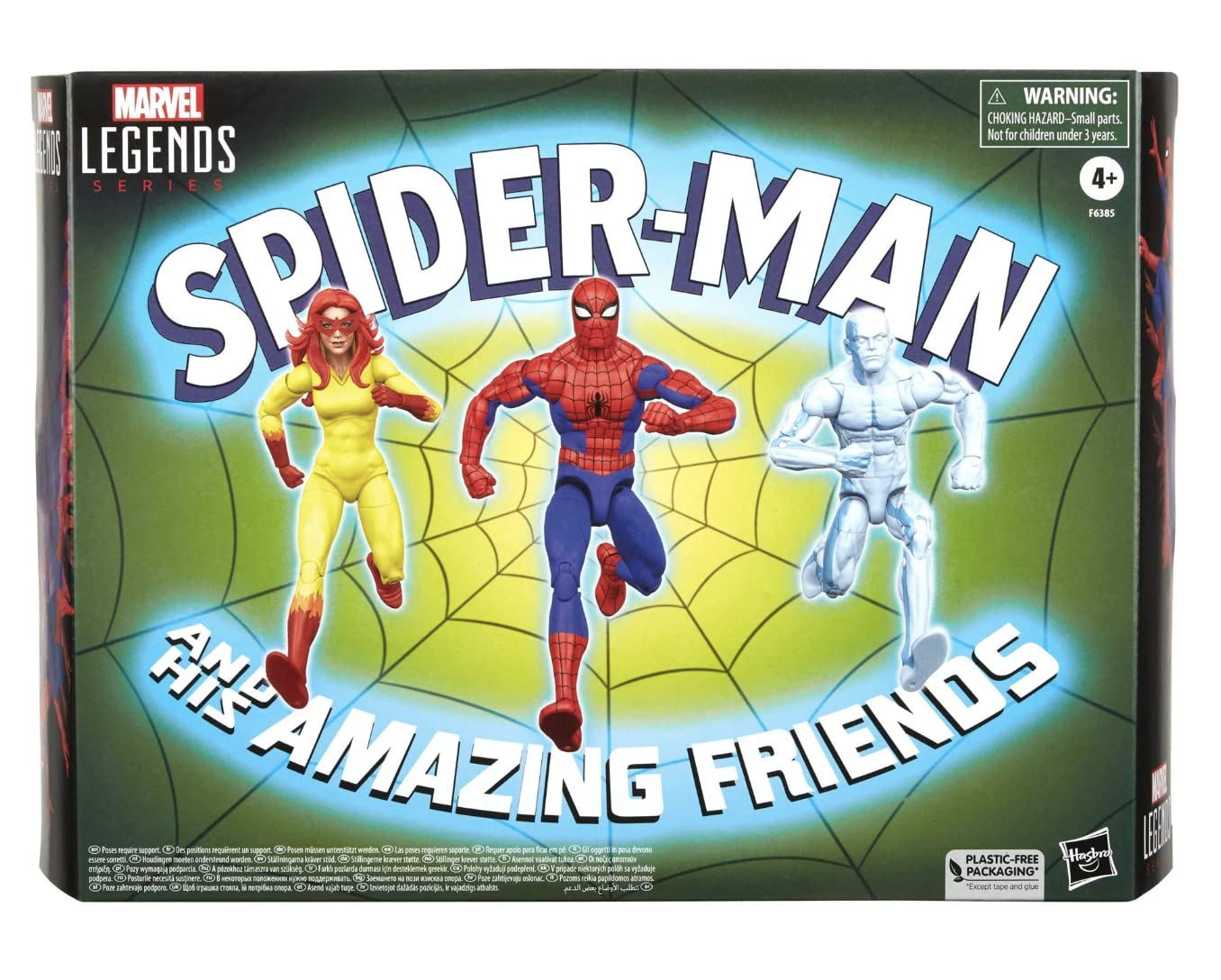 Marvel Legends Series 6 - Inch Scale Action Figures Set: Spider - Man and His Amazing Friends Inspired by 1980s Animated Cartoon