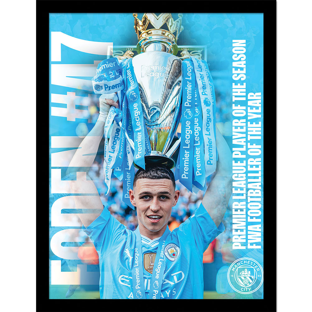 Framed Collectible Picture of Manchester City's Phil Foden