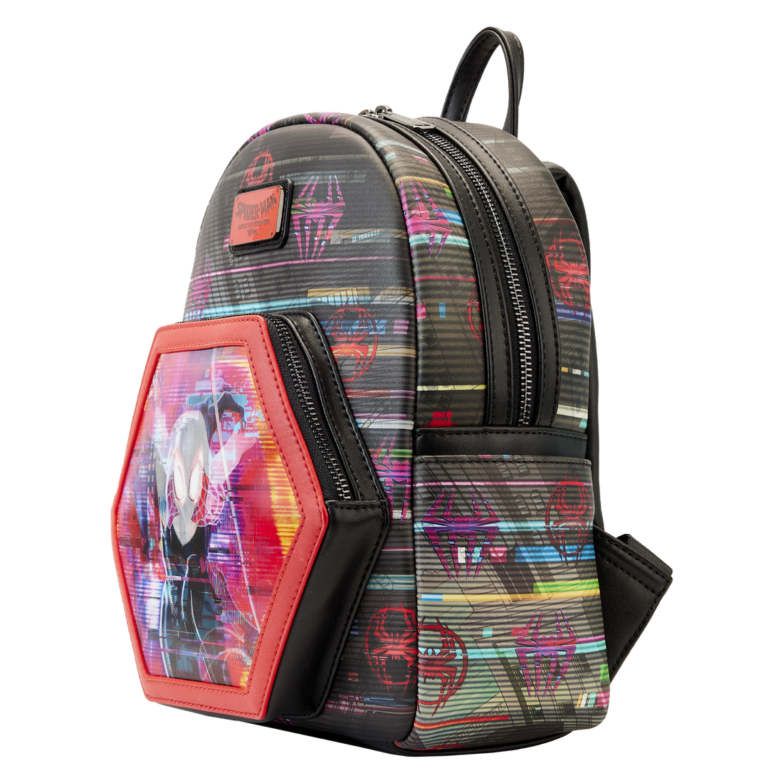 Loungefly Marvel's Across The Spider-Verse Glitchy Lenticular Vegan Mini Backpack