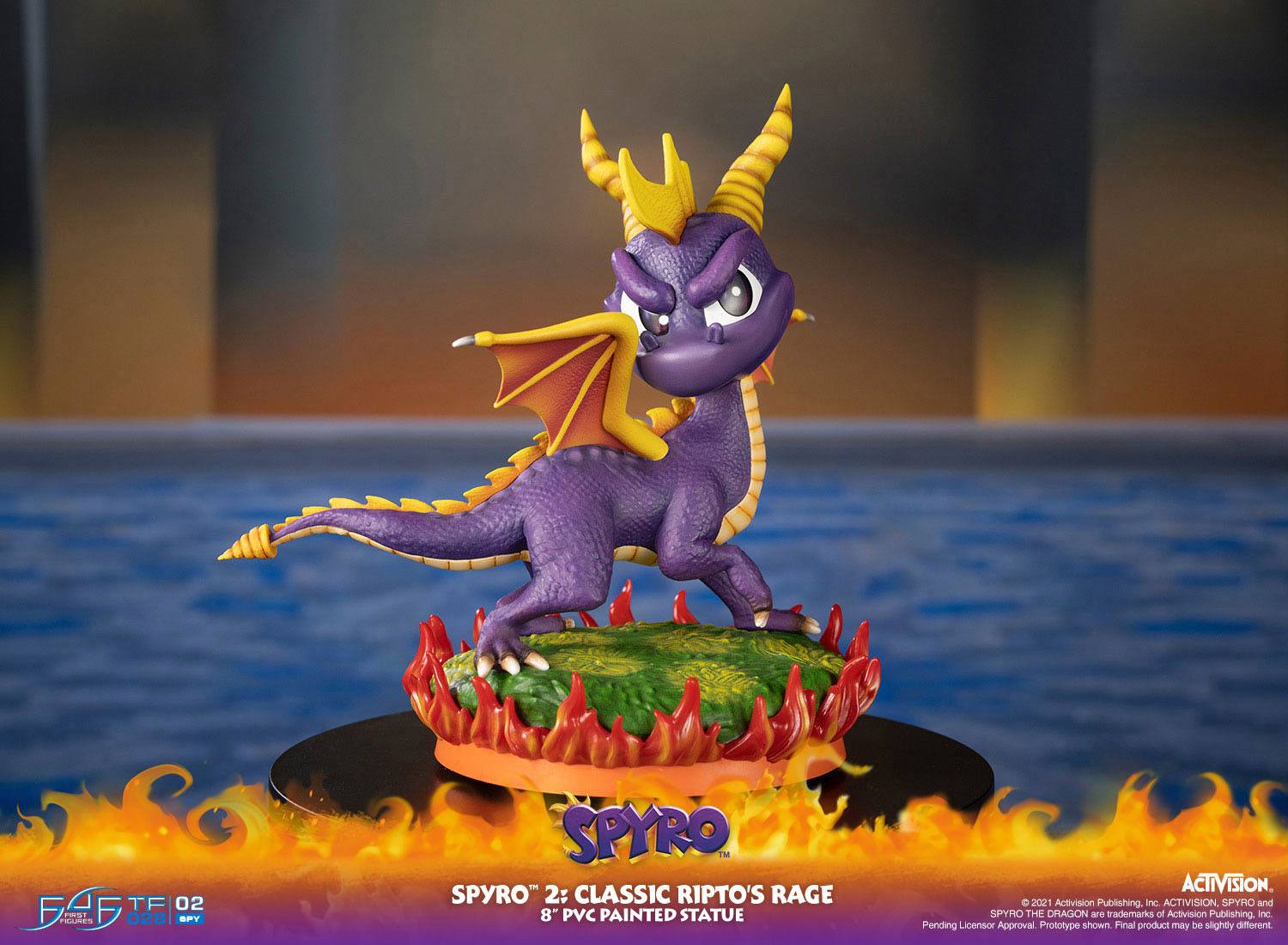 First 4 Figures 8 - Inch PVC Collectible Statue of Spyro The Dragon from Spyro 2: Classic Ripto's Rage