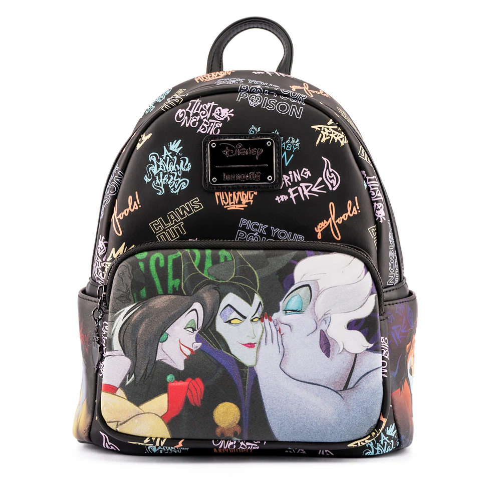 Loungefly Mini Backpack Featuring Disney's Iconic Villains