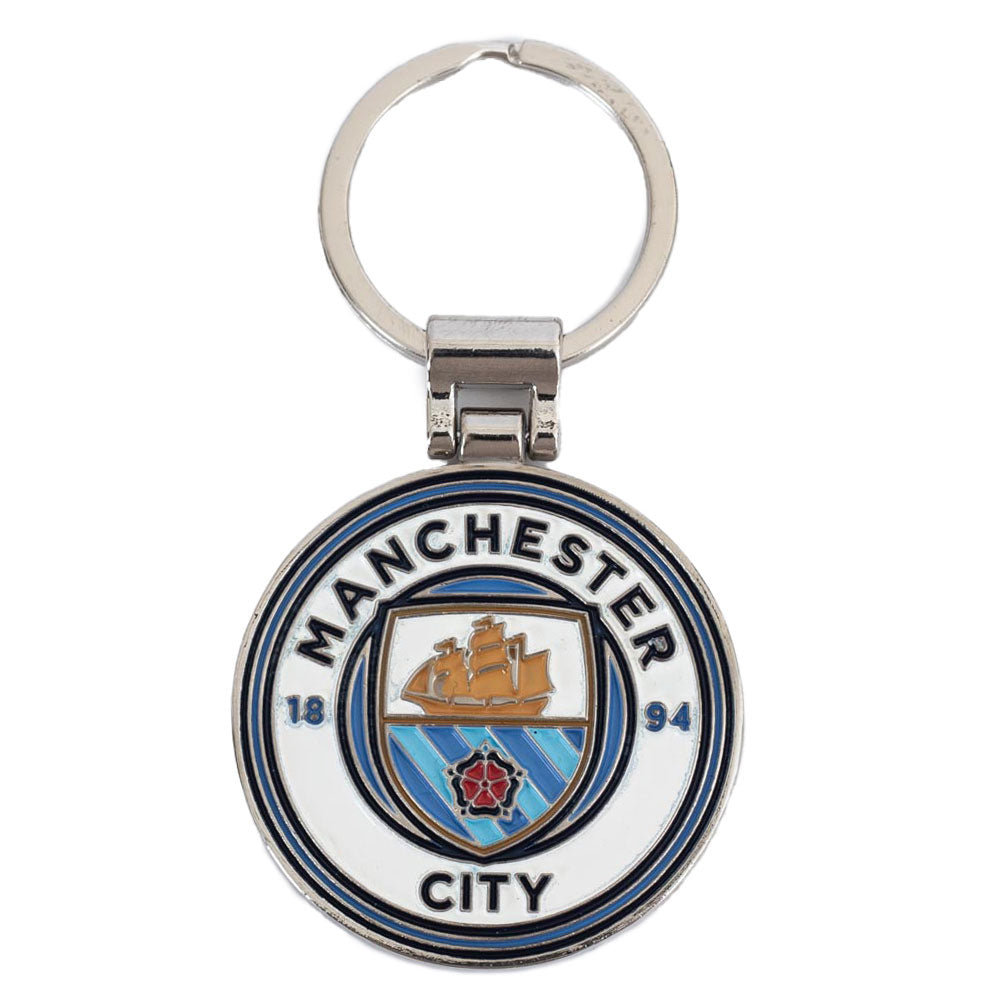 Full - Color Enamel Manchester City FC Executive Crest Keyring