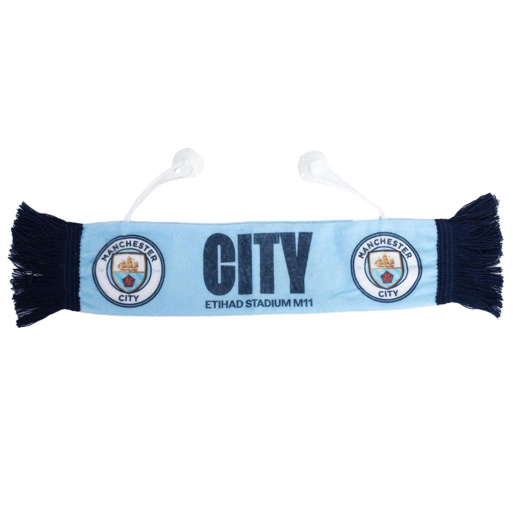 Mini Manchester City FC Car and Home Decor Scarf with Club Crests