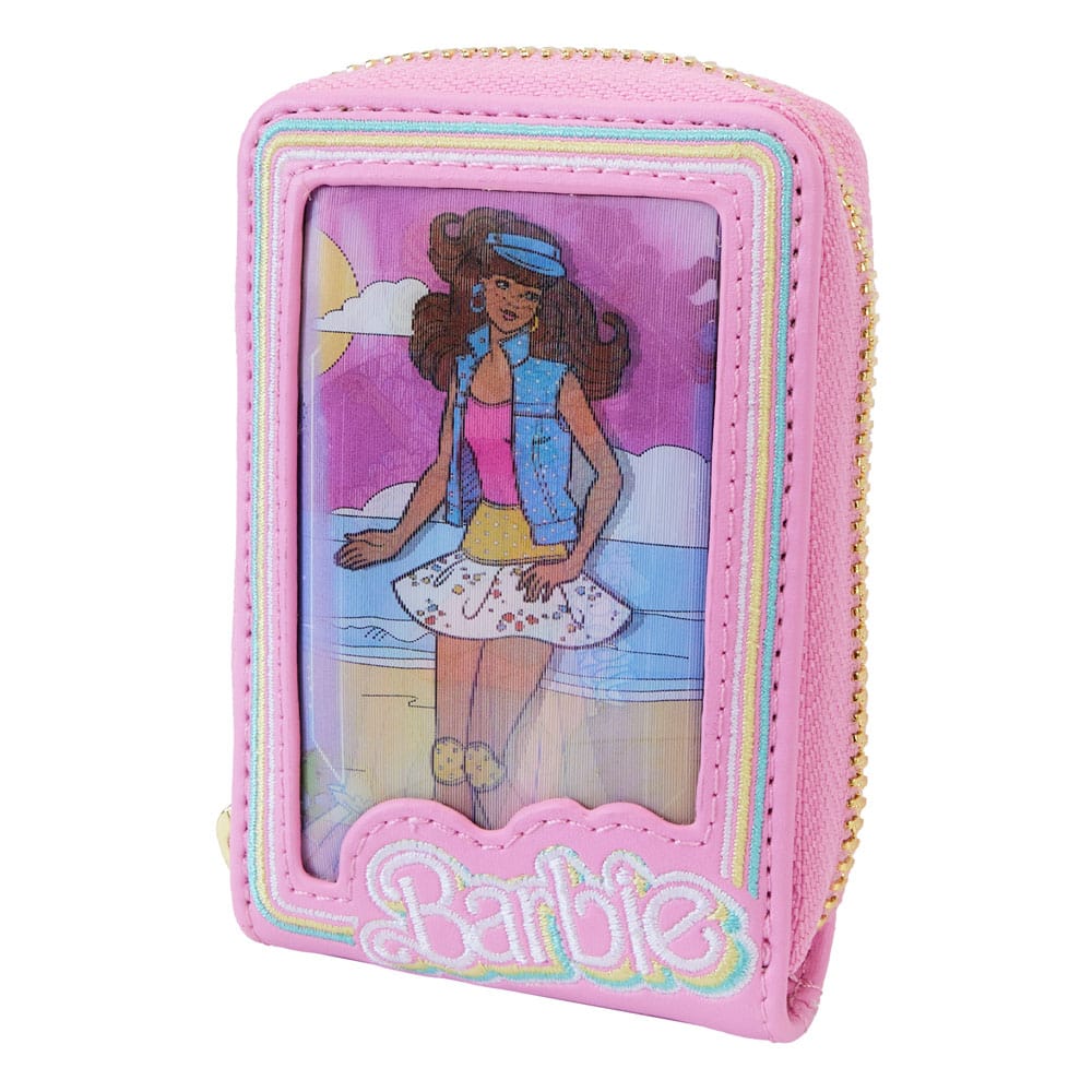 Loungefly's 65th Anniversary Barbie Doll Box Triple Lenticular Zip-Around Fashion Wallet