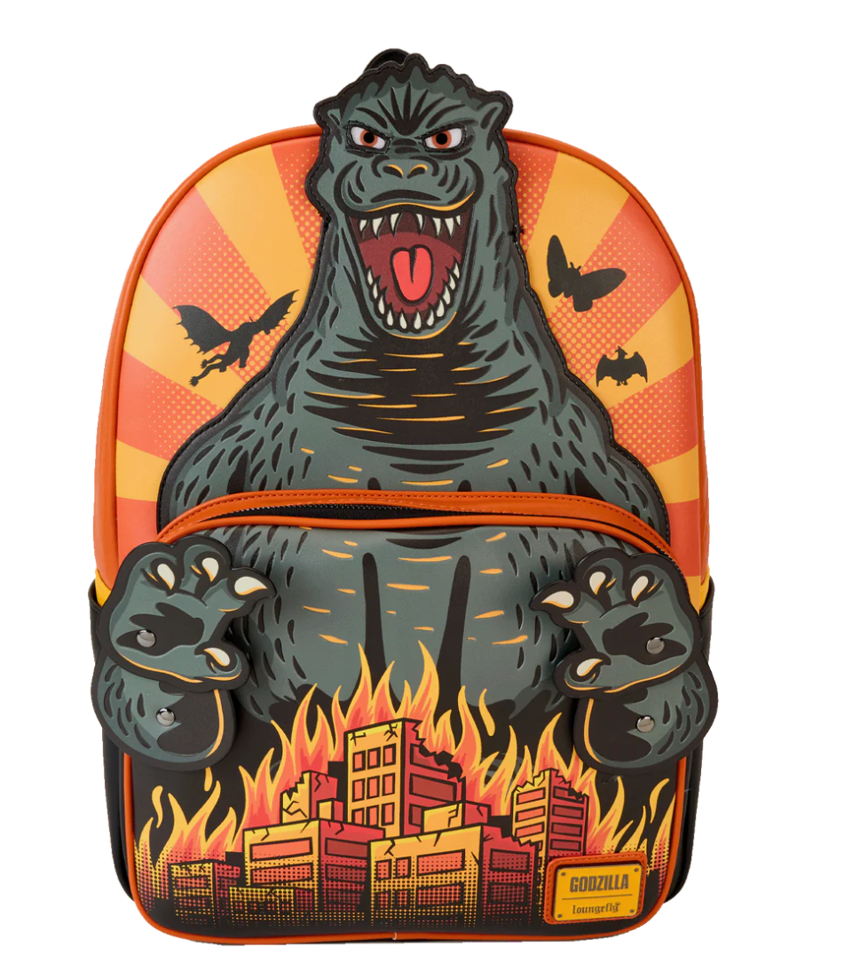 Loungefly Fashionable Full-Size Godzilla Cosplay Backpack