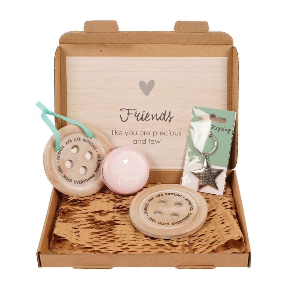 Exquisite Friends Gift Set with Star - Shaped Keyring and More