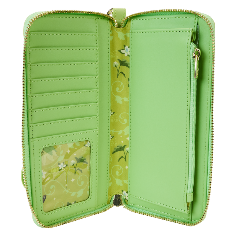 Loungefly Princess and the Frog Tiana Series Lenticular Zip Around Vegan Leather Wristlet Wallet