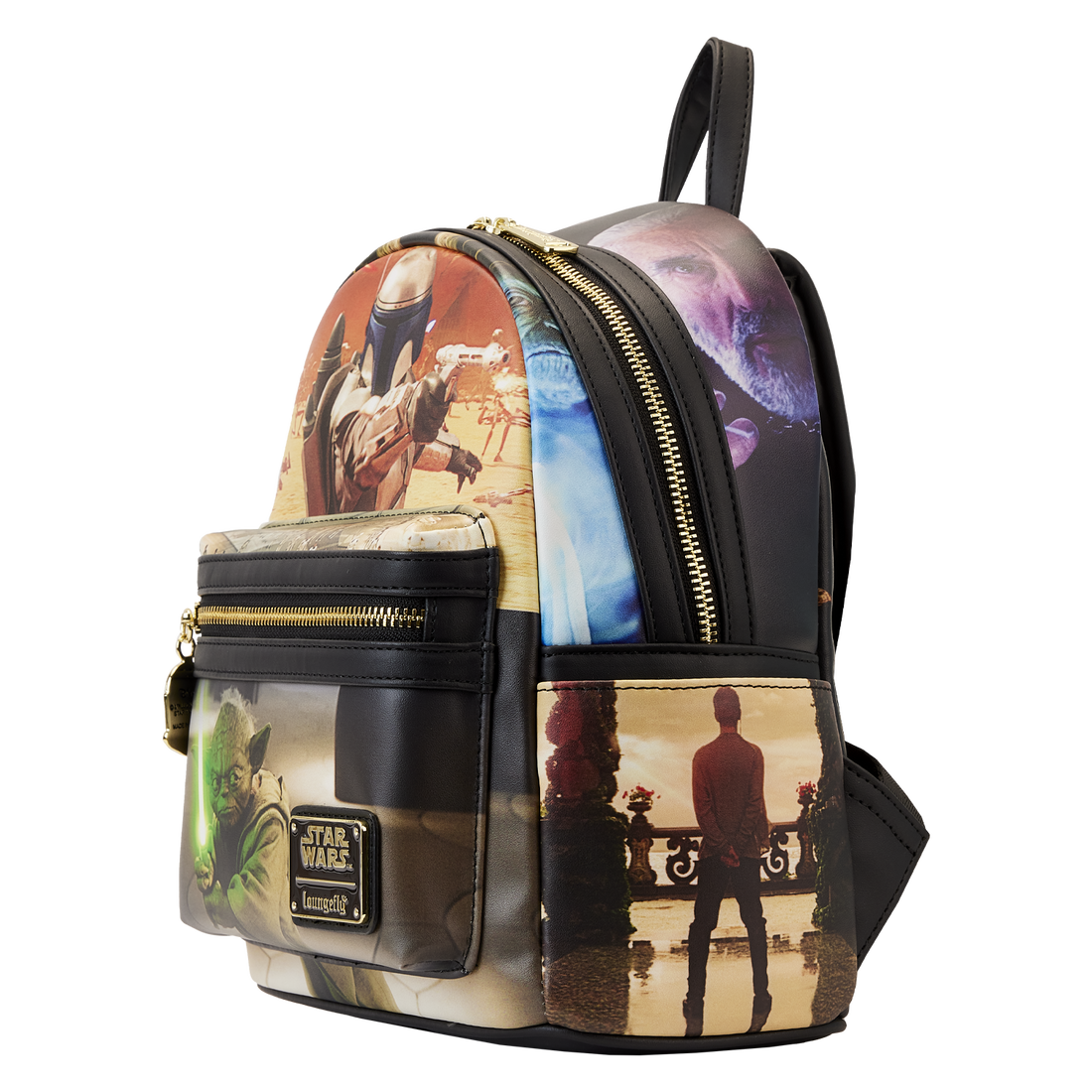 Loungefly Mini Backpack with Star Wars Episode II Attack of the Clones Cinematic Scenes