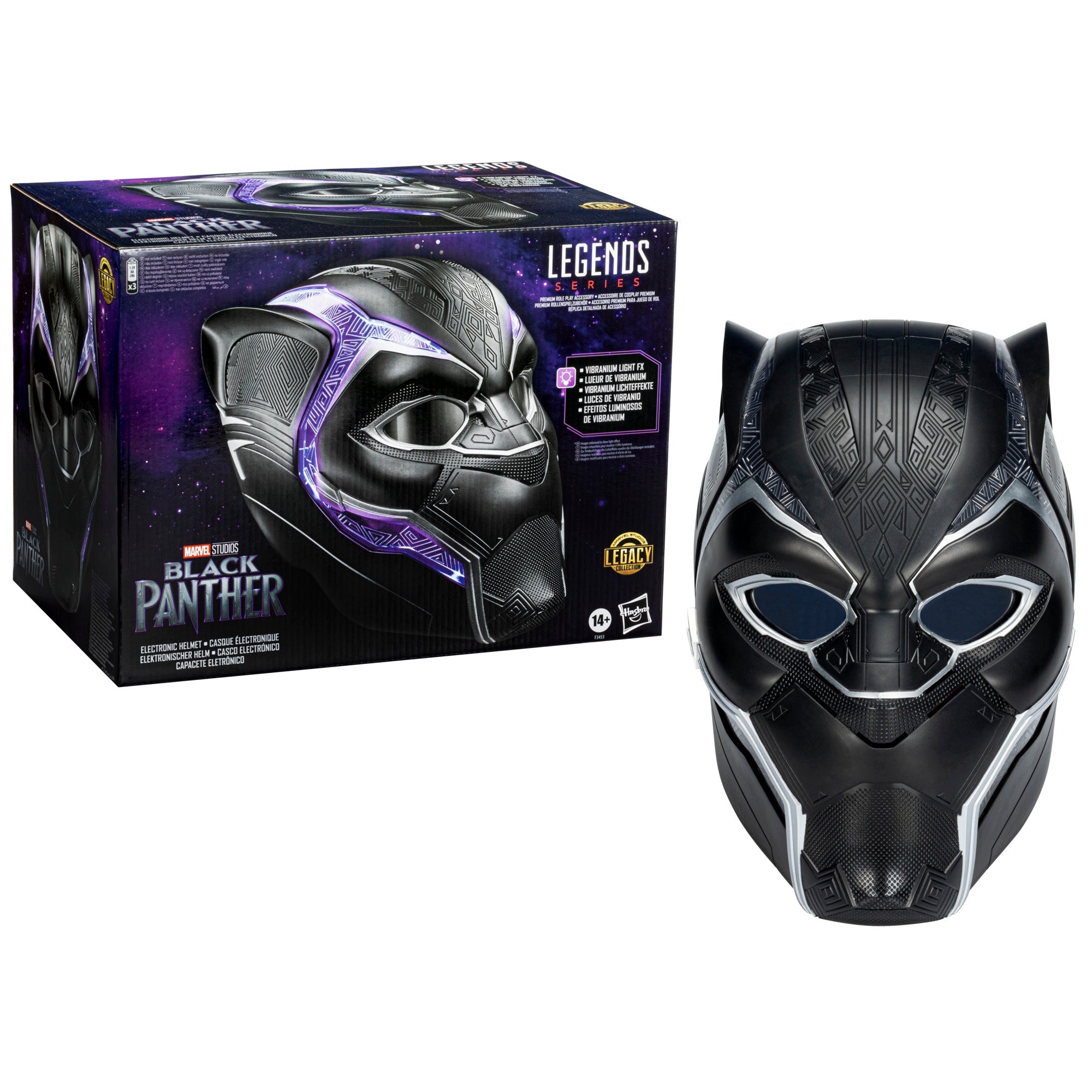 Marvel Legends Series Premium Electronic Role - Play 1:1 Scale Helmet Inspired by Black Panther