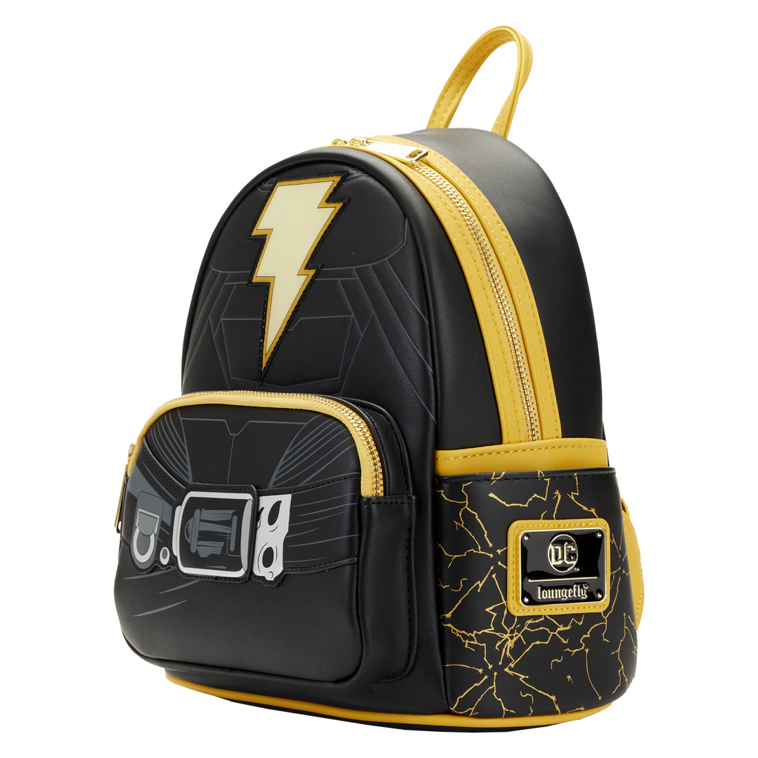 Loungefly Licensed DC Comics Cosplay Accessory - Black Adam Themed Light Up Mini Backpack for Superhero Fans