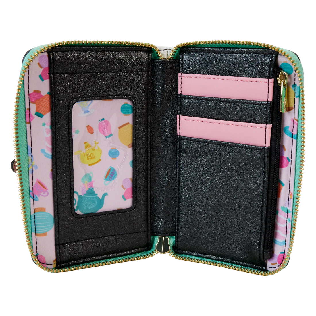 Loungefly Disney Alice In Wonderland Themed Unbirthday Celebration Zip Around Leather Wallet