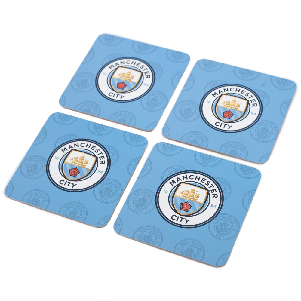 Manchester City Four-Piece Set of High-Quality Cork Coasters