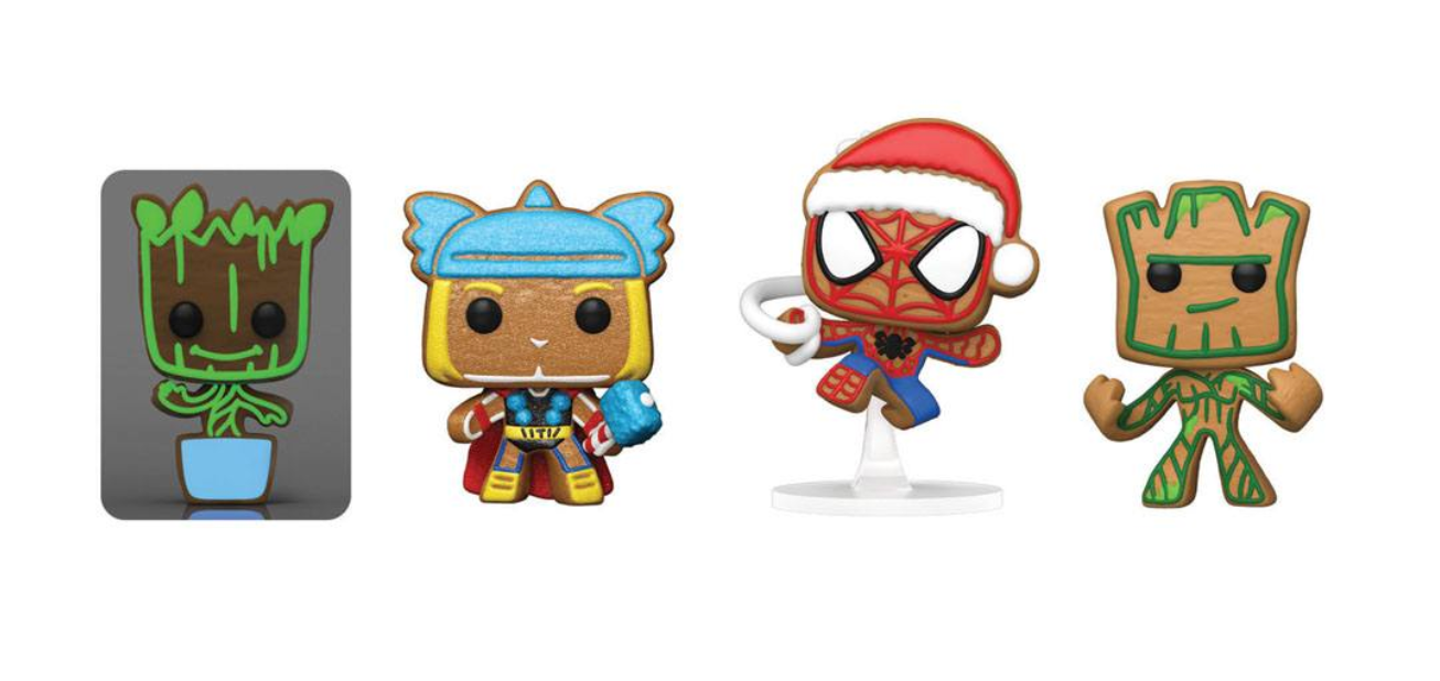Funko Pop! Pocket Pop! Marvel Holiday 4-Pack Vinyl Superhero Gingerbread Figures