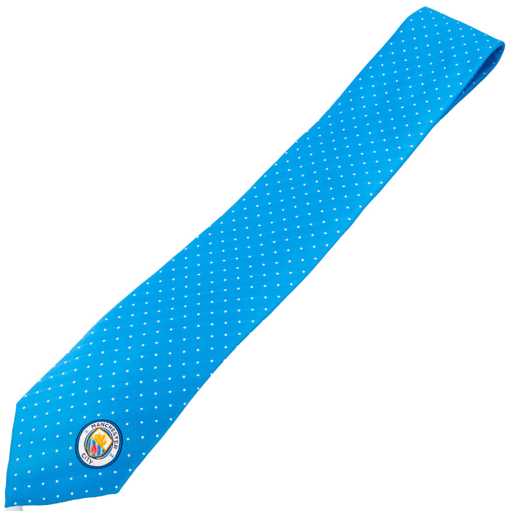 Manchester City Football Club Sky Blue Polyester Necktie for Fans
