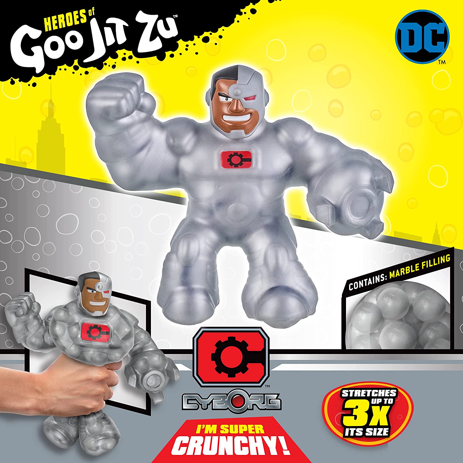 Stretchy DC Super Heroes: Goo Jit Zu Cyborg Stretch Figure