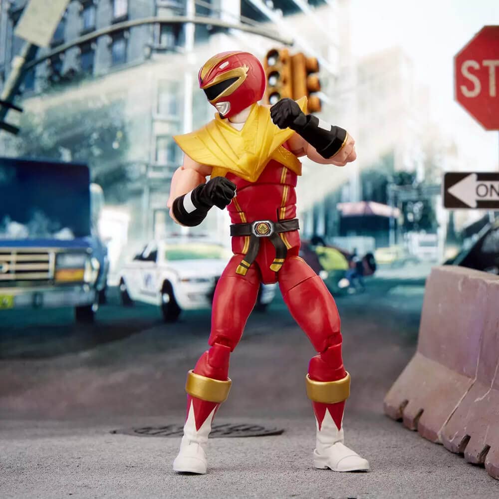 Hasbro Power Rangers x Street Fighter Lightning Collection 15cm Morphed Ken Soaring Falcon Ranger Figurine