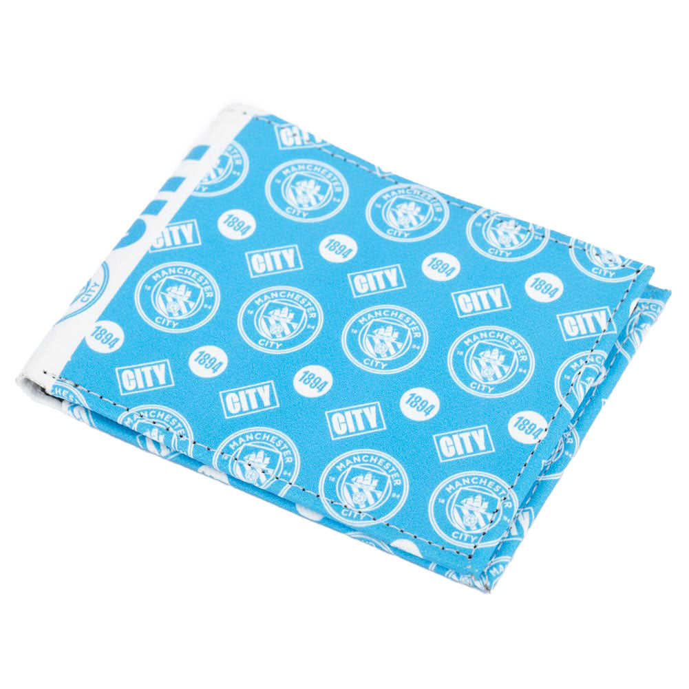 Manchester City Colorful Icon Canvas Bi - fold Wallet for Fans