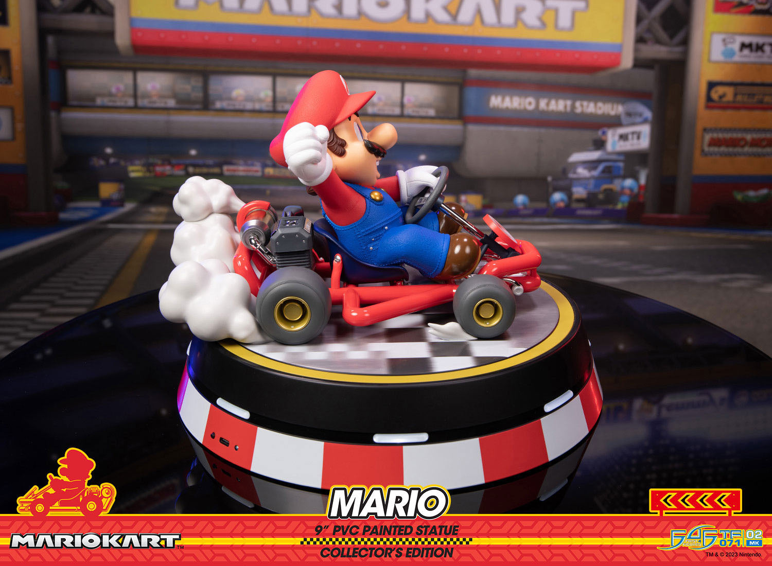 Collector's Edition Mario Kart Super Mario PVC Statue with LED Base