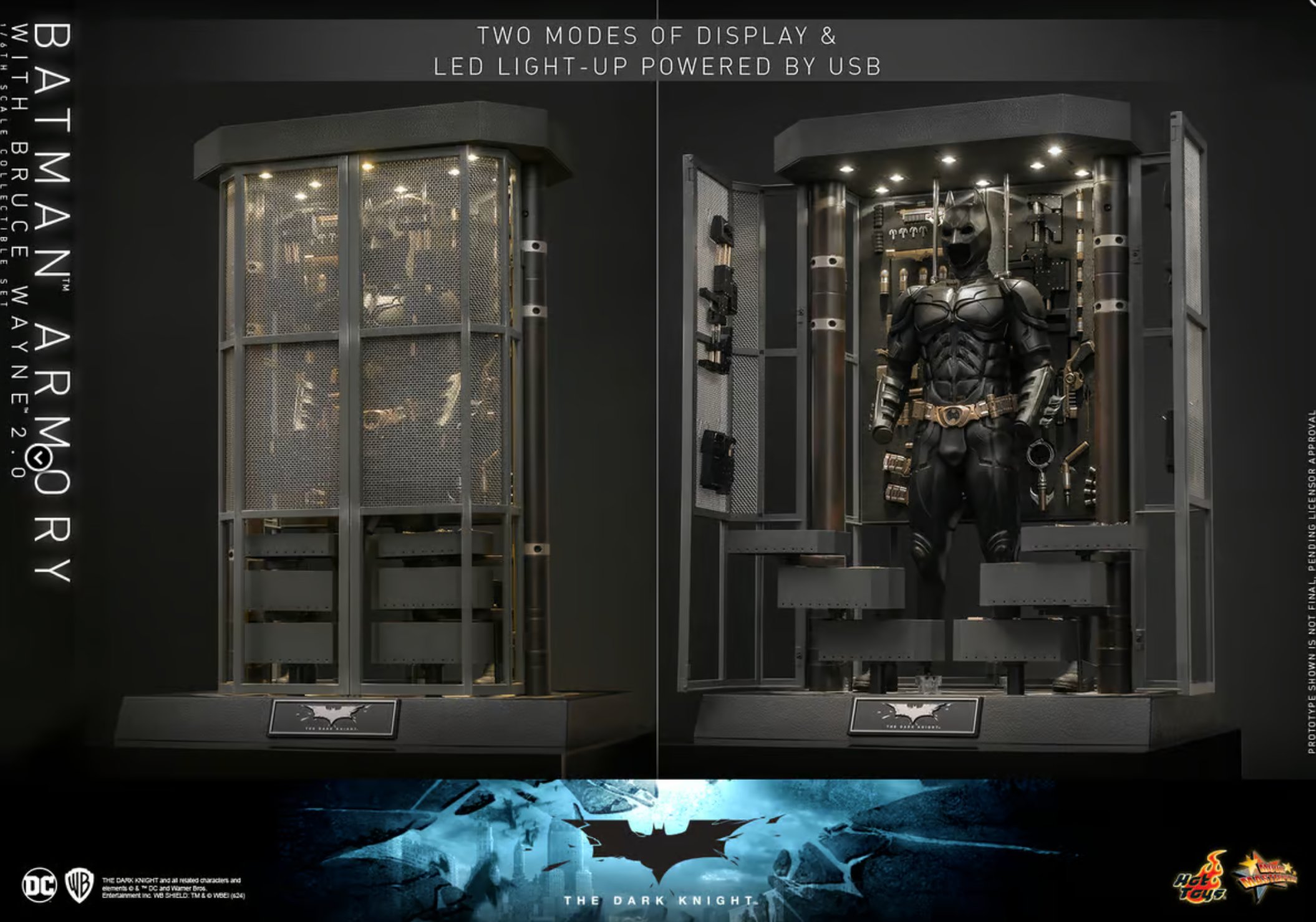 Hot Toys 1/6 Scale Batman Armory Set with Bruce Wayne (2.0)