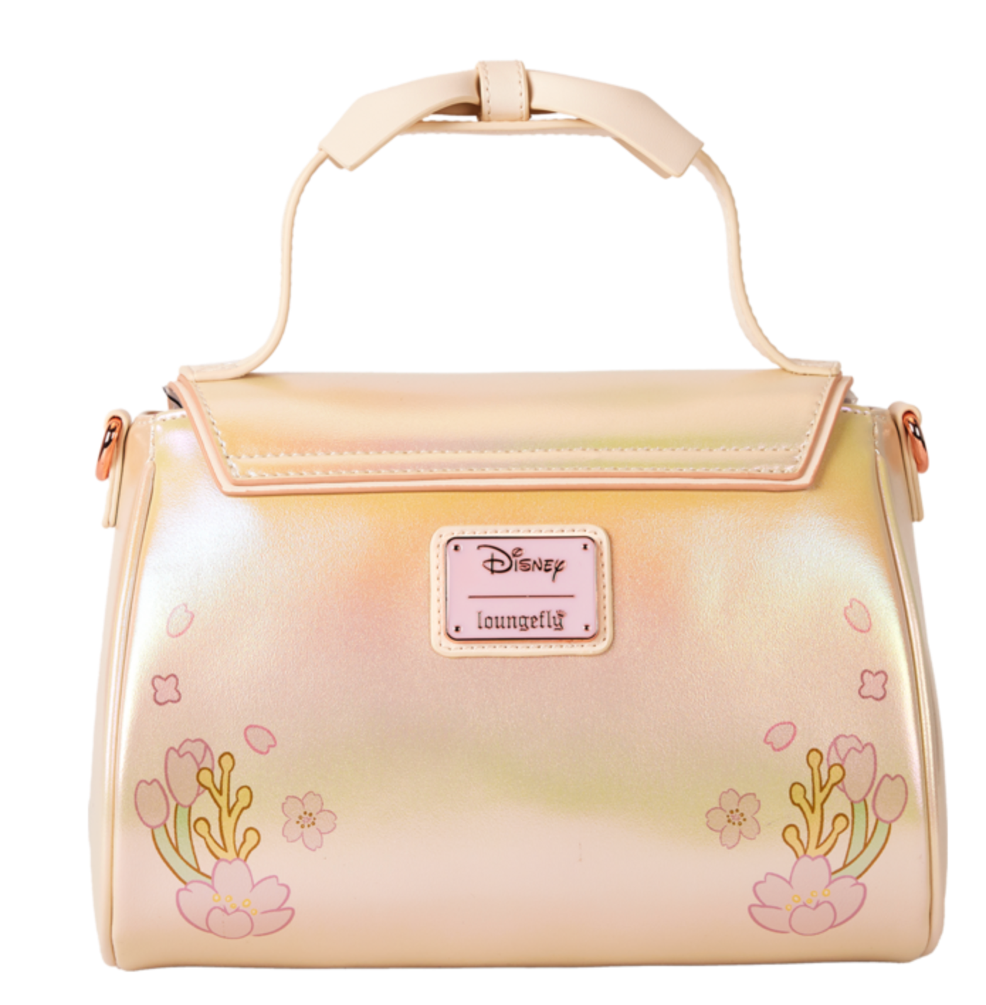 Loungefly Disney Iridescent Stitch and Angel Bow-Handle Fashionable Crossbody Bag