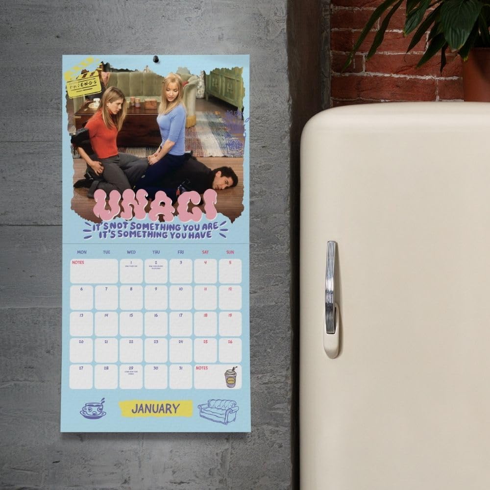 2025 Square Wall Calendar Inspired by the Famous TV Show Friends